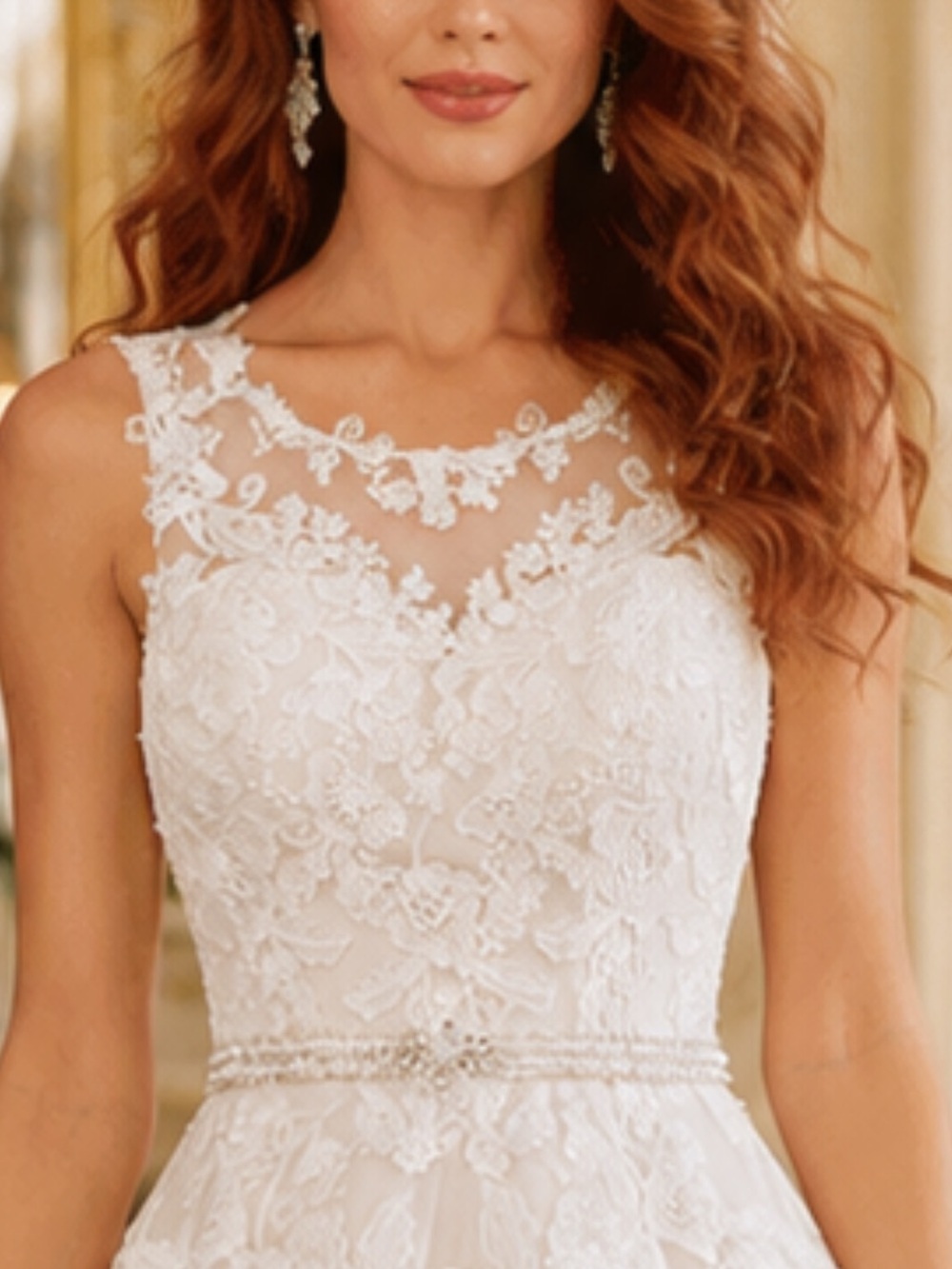 JJ’s House #186390 Elve Ivory Princess Ball Gown Lace Wedding Dress Sz 10 NWT - Picture 4 of 10
